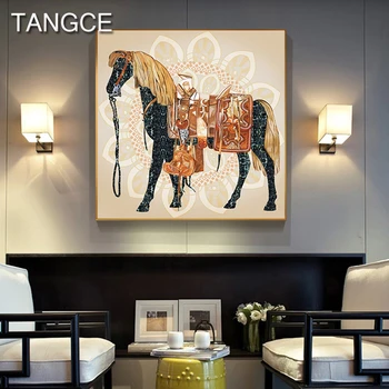 

Abstract Canvas Painting Horse King Art Wall Pictures Big Poster Print for Living Room Solemnly Decor Pop Art In Saudi Arabia