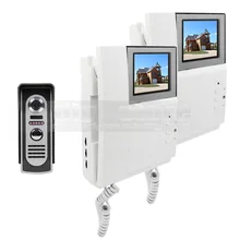 DIYSECUR 800×480 Video de La Puerta Teléfono Video Intercom Timbre 4.3 pulgadas de ALTA DEFINICIÓN Monitor de Interior + 600 TVLine Visión Nocturna Al Aire Libre cámara