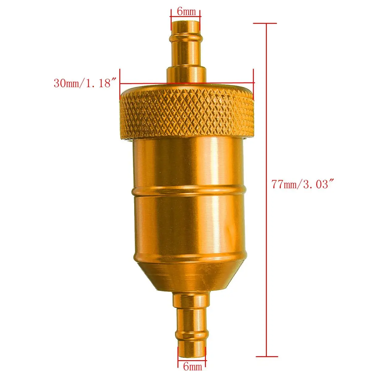1/" 6 мм алюминиевый Встроенный фильтр топливного газа масляный фильтр для мотоцикла питбайк ATV Quad