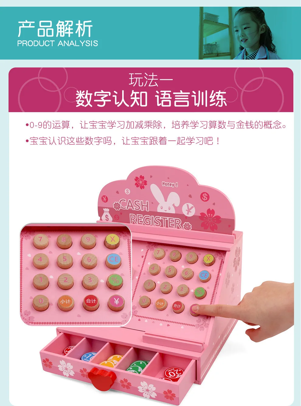 Детская игрушечная касса игровой домик для девочек супермаркет симулятор терминал для кредитной карты торт касса набор от 3 до 6 лет