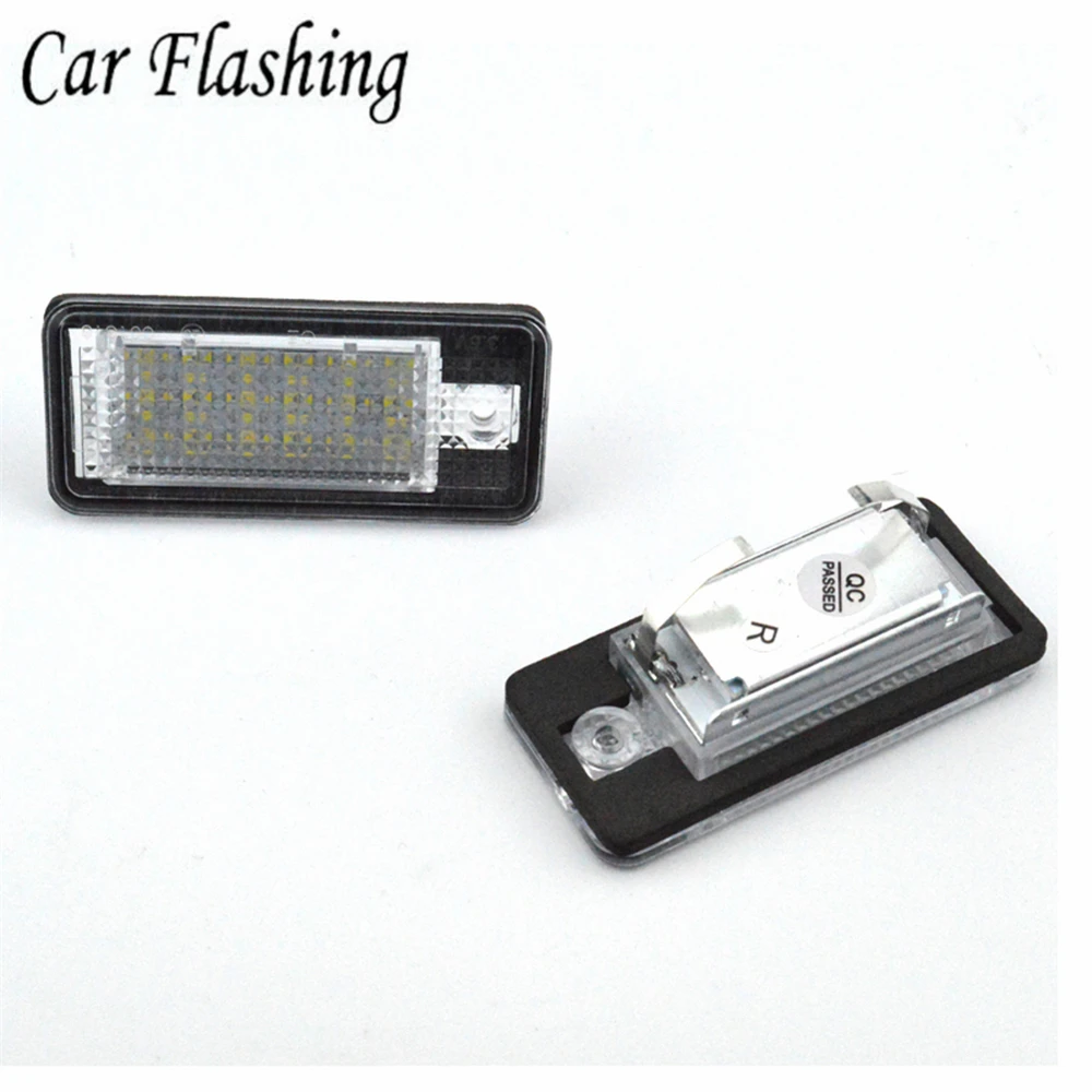 

Canbus LED License plate light number plate lamp for Audi A3 A4 S4 RS4 B6 B7 A6 RS6 S6 C6 A5 S5 2D Cabrio Q7 A8 S8 RS4 Avant