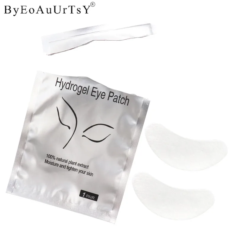 

100 Pairs/Lot Patches for Eyelash Extension Under Eye Pads Paper Patches Pink Lint free Stickers for False Eyelashes