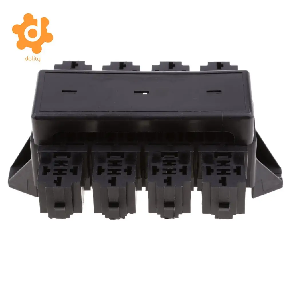 Car 20-Way Blade Fuse Holder 8-Way Relay Socket Fusebox Distribution Block 