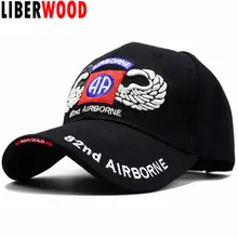 LIBERWOOD армейская 82-я воздушно-десантная дивизия с крыльями вышитый мяч, кепка, военные 3D бейсбольная кепка, тактическая Кепка США, Мужская Уличная Кепка