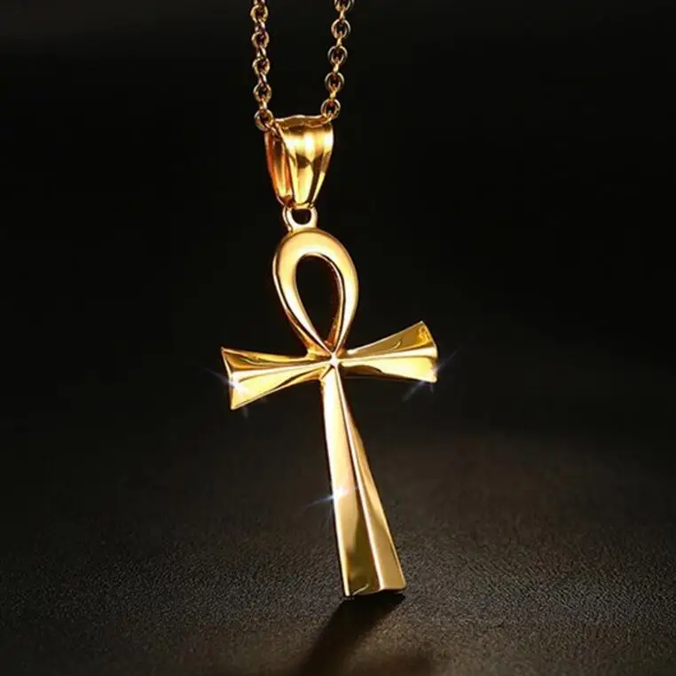 Египетский Анкх ожерелье с крестом для женщин и мужчин ювелирные изделия из нержавеющей стали Молитвенное ожерелье s& подвески Цепочка