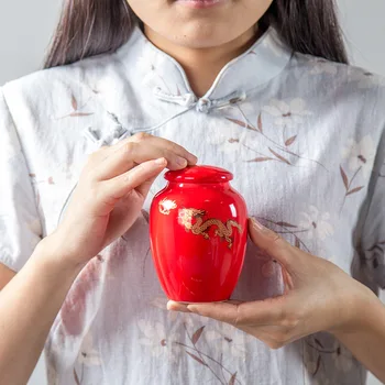 

New Hand Painted ceramics Spice tea Jar,Ancient Box Jar (tea, sugar, coffee beans, etc.),Canister Products For The Kitchen Food