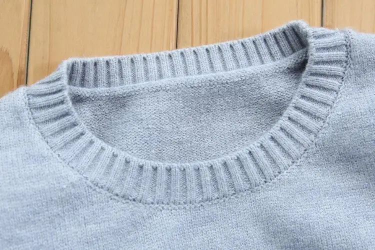 Новинка года, осенняя одежда для детей свитер для девочек детские кашемировые свитера с круглым вырезом модная одежда с аппликациями, шерстяные пуловеры Age3-14T