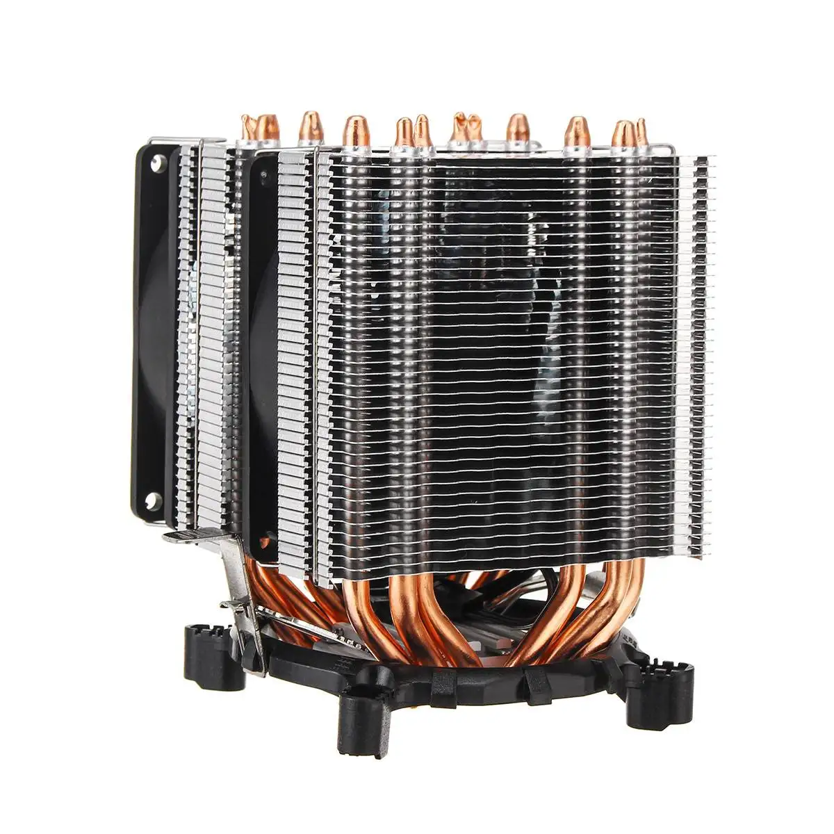 6xCopper тепловые трубки Blue светильник 3/4Pin Процессор Вентилятор охлаждения один двойной вентилятор радиатора для Intel 775/1150/1151/1155/1156/1366 для AMD - Цвет лезвия: Double Fan
