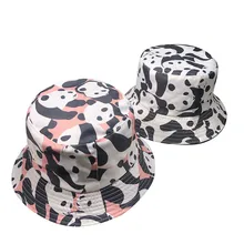 Панда складной двусторонний открытый солнцезащитный колпачок Рыбацкая шляпа мода Кепка унисекс Harajuku# by