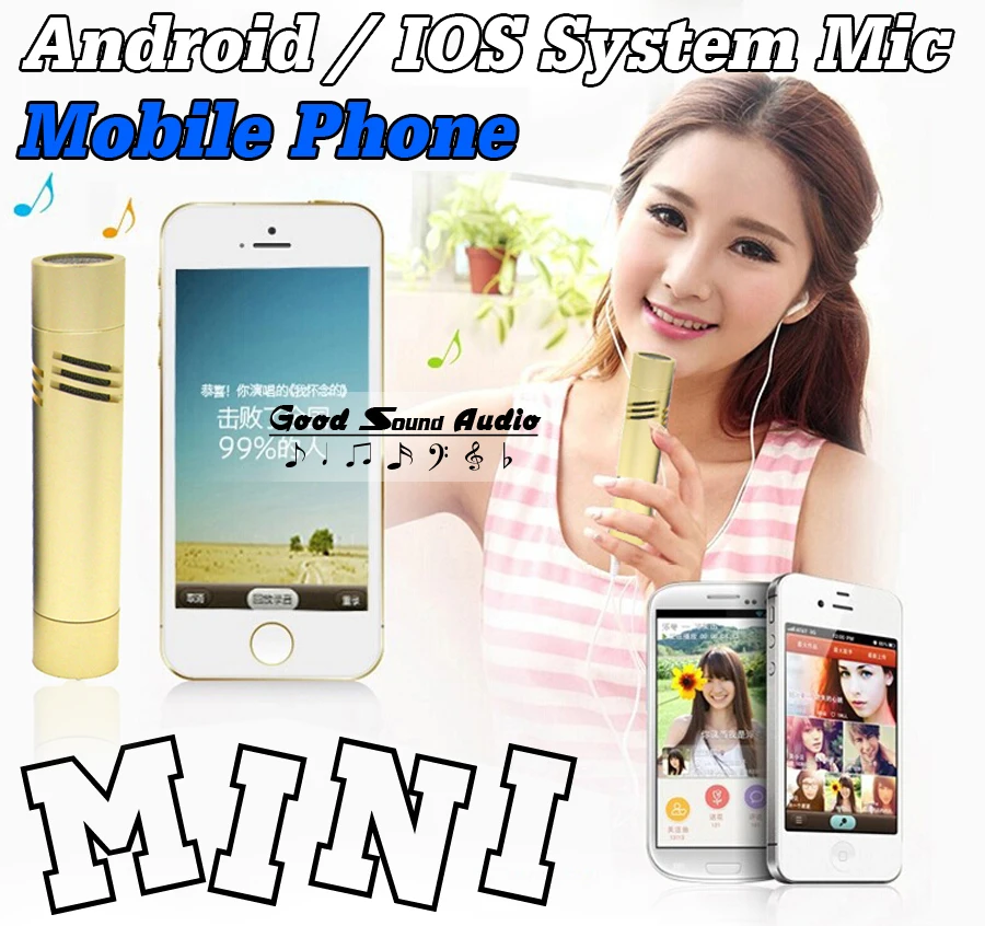 Проводной мини микрофон конденсаторный система Android / IOS для сотового телефона