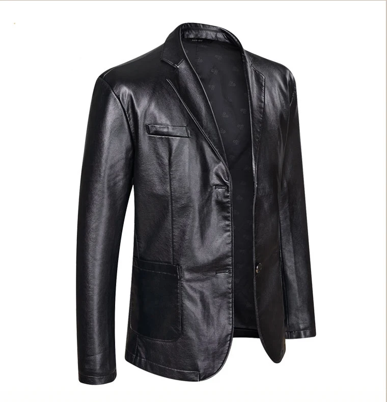 2018 8XL 7XL big size Brand PU Leather Jacket Men Autumn Winter Casual Mens Jackets Solid Clothes Elastic Motorcycle Outerwear