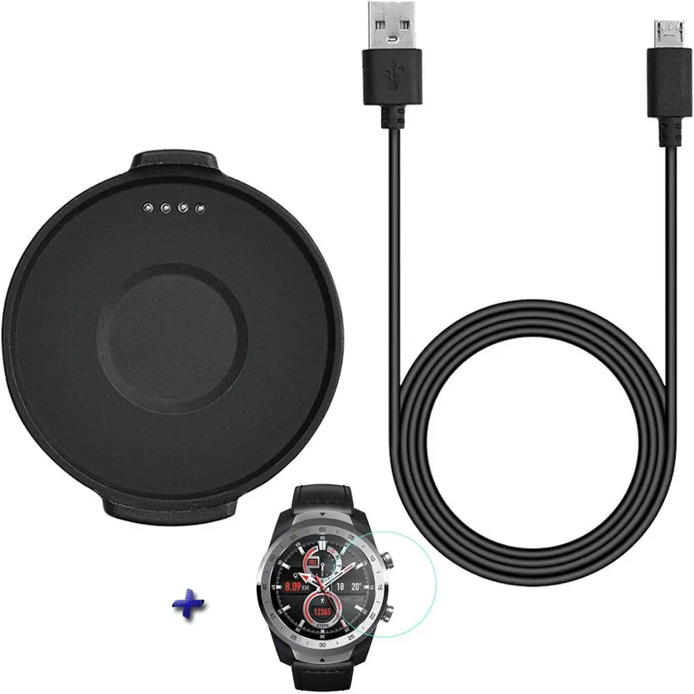 watch Charging For Ticwatch Pro Watch Charger Replacement Magnetic Charging Cable Charger Dock Hydrogel film Q70