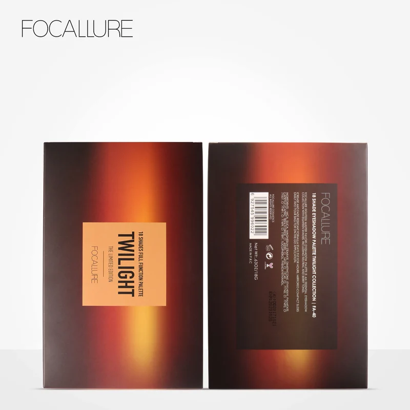 FOCALLURE, 18 цветов, блестящие тени для век, Мягкая кремовая пудра, мерцающий пигмент, палитра косметики, блестящие тени для век, макияж, красота