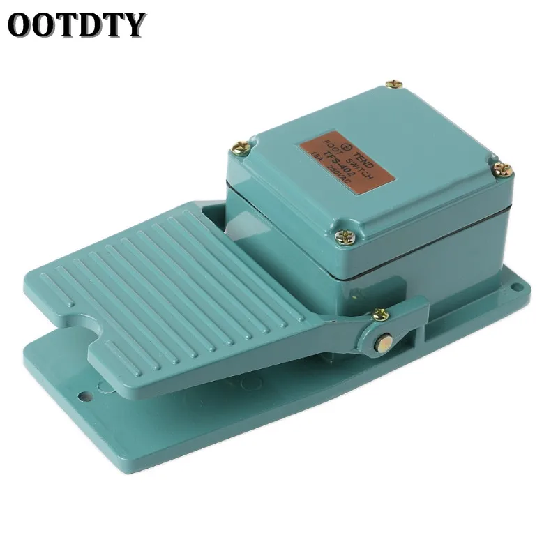 

OOTDTY AC 250V 15A Momentary Antislip Industrial Foot Operated Pedal Switch Footswitch