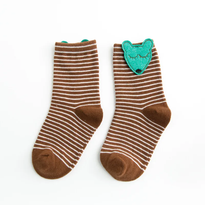 Детские носки в полоску, осенне-зимние носки для маленьких мальчиков, хлопковые носки с рисунком для маленьких девочек, рождественские носки для детей