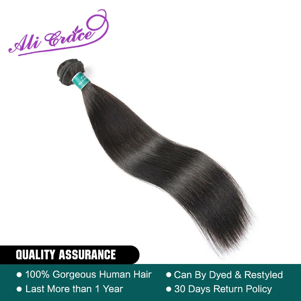 

ALI GRACE Hair Peruvian Straight Hair Natural Color 100% Remy Human Hair Weave 1 Bundle 10-28 inch Free Shipping