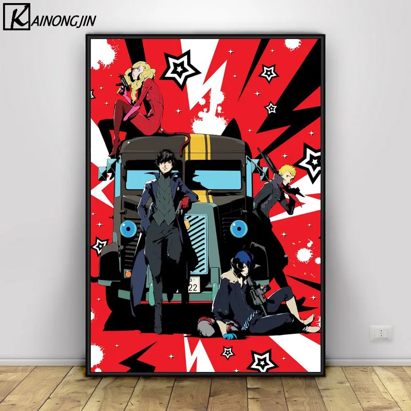 Плакат Persona 5 японского аниме постеры и принты Холст Живопись стены Искусство картина для гостиной домашний декор