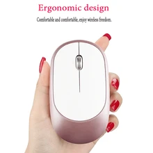 Slient офисная беспроводная мышь перезаряжаемая Встроенная батарея Мыши Эргономичный Алюминиевый роллер из сплава для ПК ноутбука