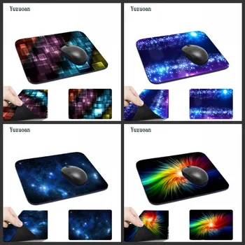 

Yuzuoan star print without locking edge, game mouse pad, rubber, anti-skid, durable, small size 18x22 and25x29cm.