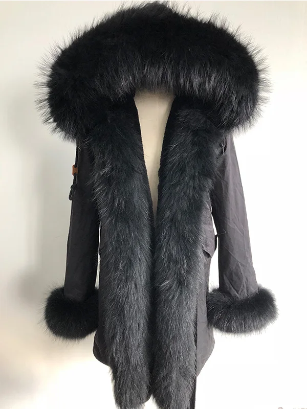 black long Fitaylor зимняя куртка Женская Толстая теплая парка с капюшоном Mujer хлопковое Стеганое пальто длинный абзац плюс размер 3xl тонкая куртка женская - Цвет: black long