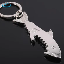 Высокое качество 1 шт. брелок Акула цинковый сплав открывалка для бутылок пива инструмент вина интимные аксессуары Cerveja может открывашка в виде ключа с кольцом брелок