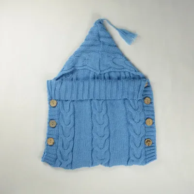 1 Newbron спальный мешок акриловый детский шерстяной Пеленальное Одеяло конверт для ребенка малыш вязаный свитер спальный мешок - Цвет: 1
