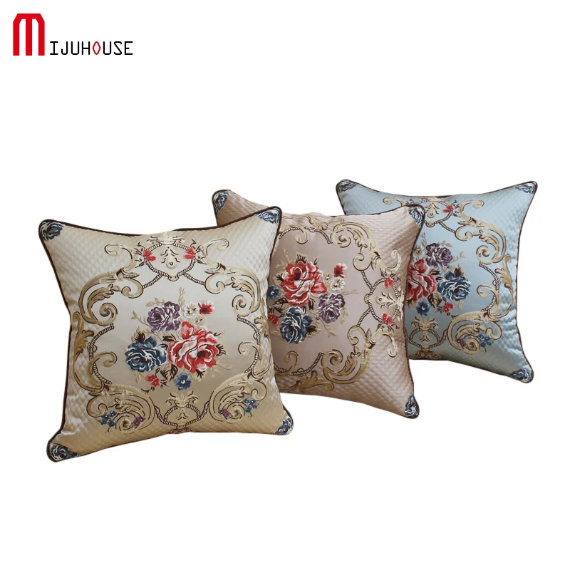 Buy Europe Classic Embroidered Cushion Size 48*48cm Home Decor Pillows Yarn