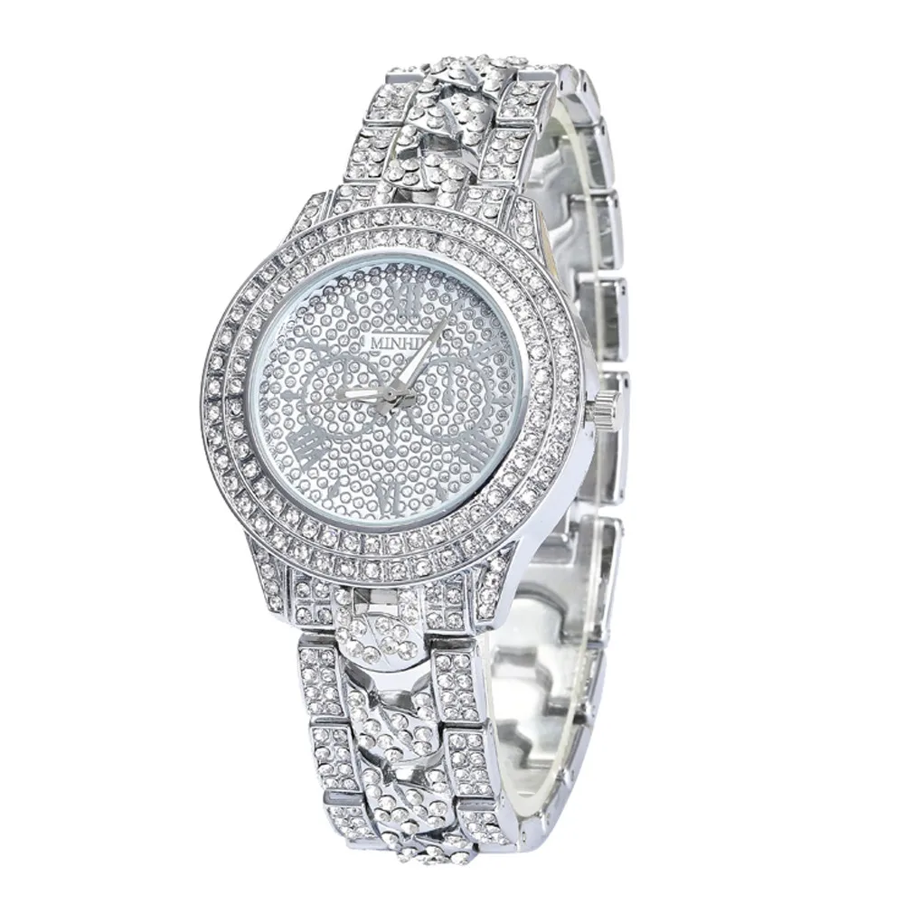 Женские часы с бриллиантовым браслетом, женские кварцевые часы, наручные часы для женщин, роскошные Брендовые женские часы
