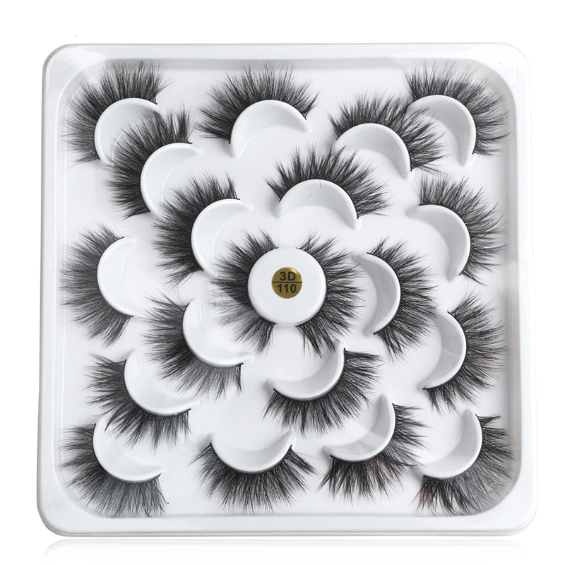 

New 10 Pairs Natural False Eyelashes Handmade Fake Lashes Long Makeup 3D Mink Lashes Eyelash Extension Mink Eyelashes For Beauty