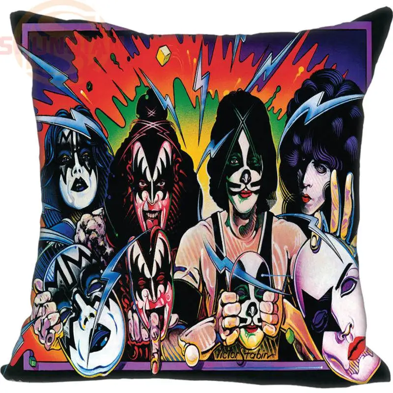 Новинка; Лидер продаж продукта индивидуальная квадратная наволочка рок-группа Kiss Наволочка на молнии; ; 20x20 см, 35x35 см, 40x40 см - Цвет: 22