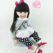 60 см силиконовая кукла-Реборн, игрушки, реалистичные 24 дюйма, принцесса, младенец, девочка-Реборн, кукла, подарок на день рождения