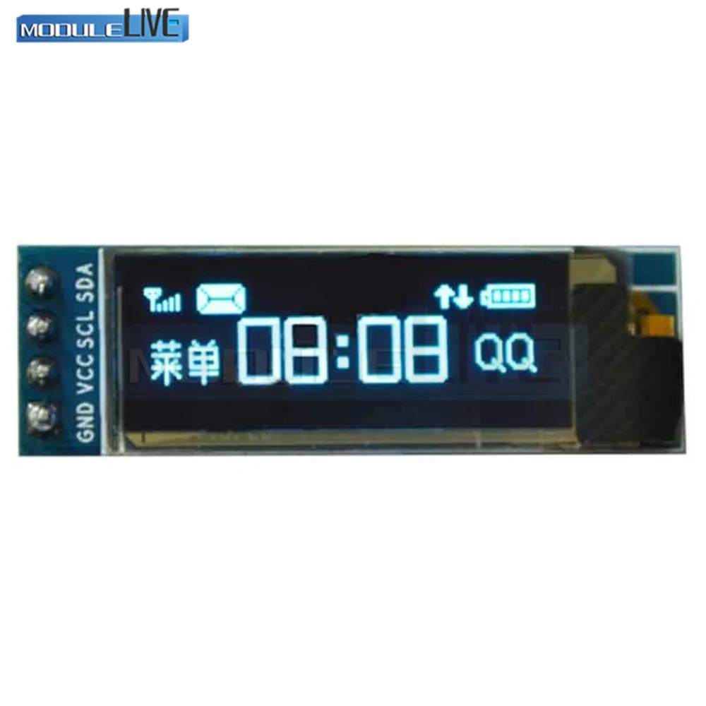 0,91 дюймов 128x32 IIC I2C серийный белый OLED ЖК-дисплей DIY Oled модуль SSD1306 Драйвер IC DC 3,3 V 5V для Arduino PIC 0,9" 12832 - Цвет: Синий