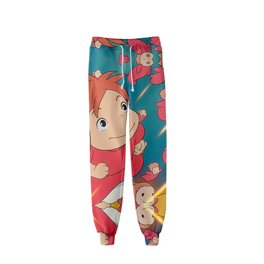 Ponyo/штаны-джоггеры с 3D принтом на клиффе модные уличные спортивные штаны Популярные Новые Стильные повседневные длинные штаны 4XL