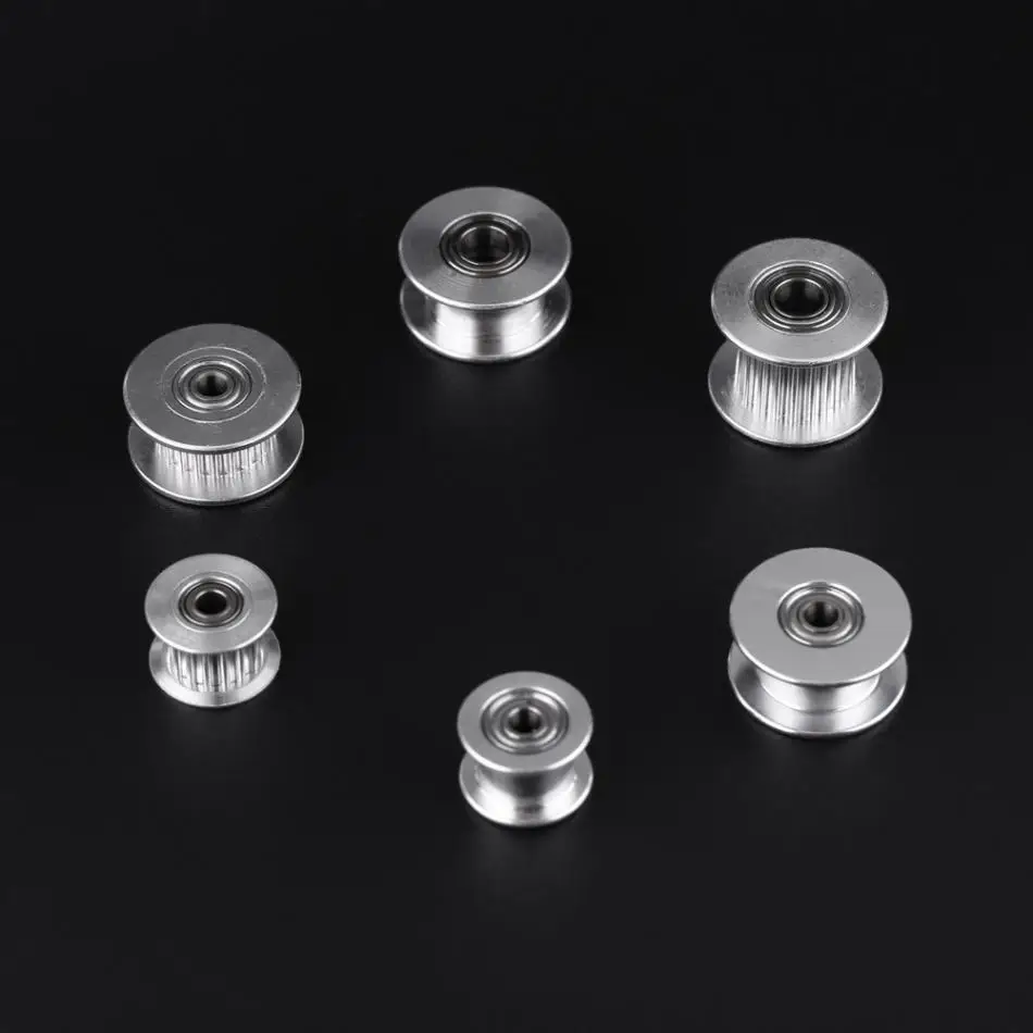 5pcs GT2 Timing Pulley 20 teeth Bore 6mm 10mm for Width 6mm GT2 synchronous belt 2GT Belt pulley 16T 20T For3D Printer New