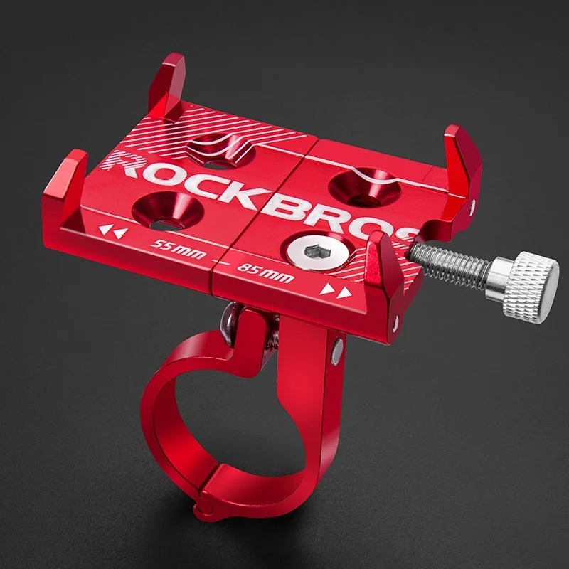 ROCKBORS велосипед Телефон подножка; алюминиевый сплав ударопрочный велосипедный Телефон Стенд gps Поддержка мотоцикла велосипед Руль держатель - Цвет: Model 1 Red