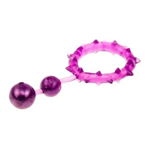 AE000770--New 2 Color Penis Rings Ball Banger Cock Ring With 2 Balls Vibrating Ring Penis Extender Vibrating Penis Sleeve Sex Toys For Men (3)