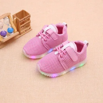 

MXHY 2019 summer children's shoes LED lights boys and girls shoes Korean leisure sports shoes boys sneakers toddler sneakers