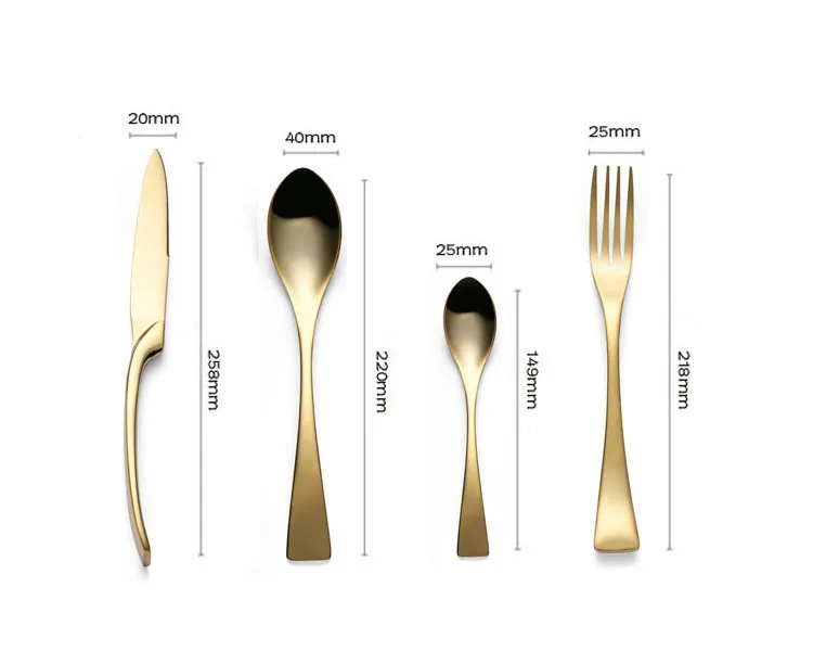Бренд Upors, 4 шт., золотой набор посуды, черное серебро, 304, нержавеющая сталь, нож для стейка, вилка, посуда, набор столовых приборов