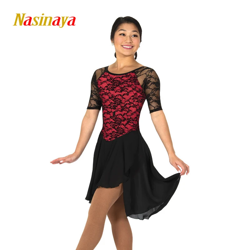 

Nasinaya Figure Skating Dress Customized Competition Ice Skating Skirt for Girl Women Kids Patinaje Gymnastics Performance 265