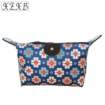 

Hot Sell Fashion Ladies Cosmetic Bag Nylon Waterproof Beautician Cosmetics Shop Brush Travel Organizer Girl Toiletries Pouch