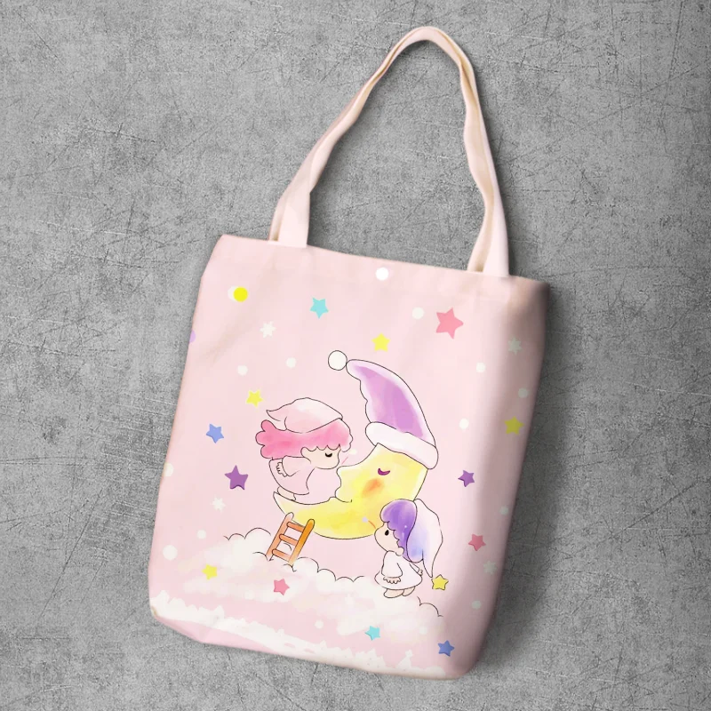 Рюкзак Little Twin Stars с мультяшным принтом для студенток вместительный холщовый