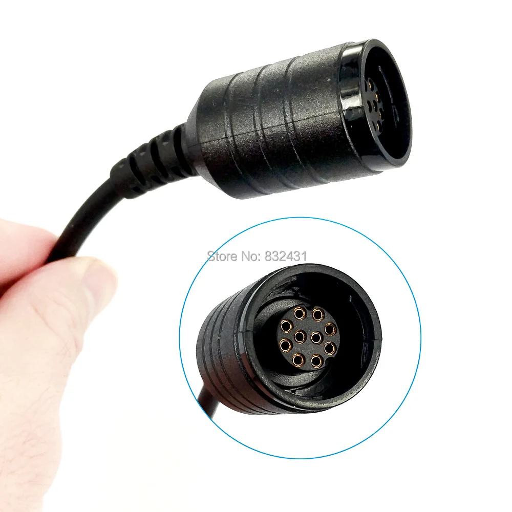 10 Pin Microphone Earpiece Extended Cable for Motorola M8268 Car Radio 10