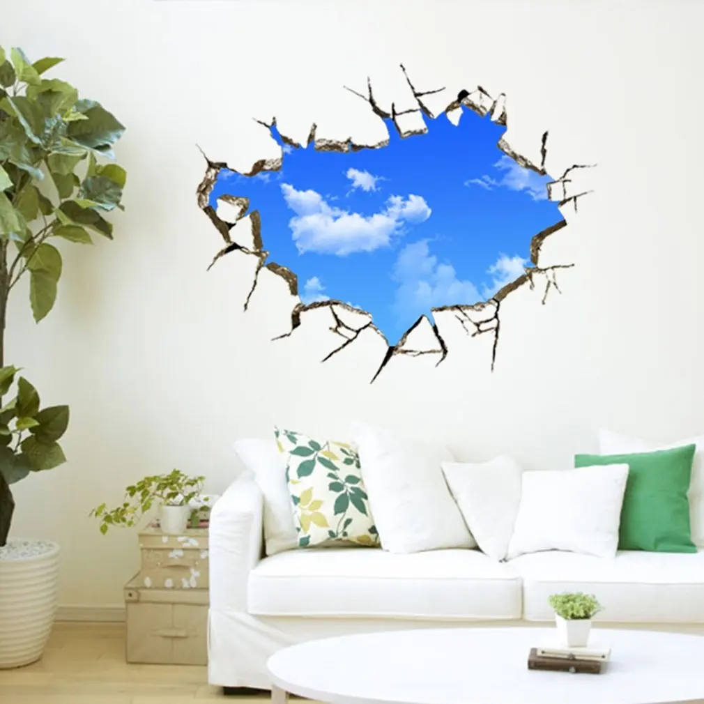 

Creative PVC Blue Sky 3D Stereo Ceiling Living Room Bedroom 50*70cm Non-Toxic Wall Sticker for Home Decoration