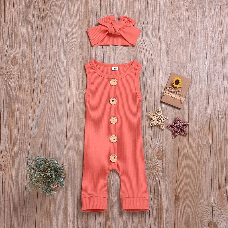 

New Baby Suit Clothing Infant Soft Pure Cotton Jumpsuit 3 Colors Bodysuit Headband Newborn Breathable Outdoor Clothes Spring