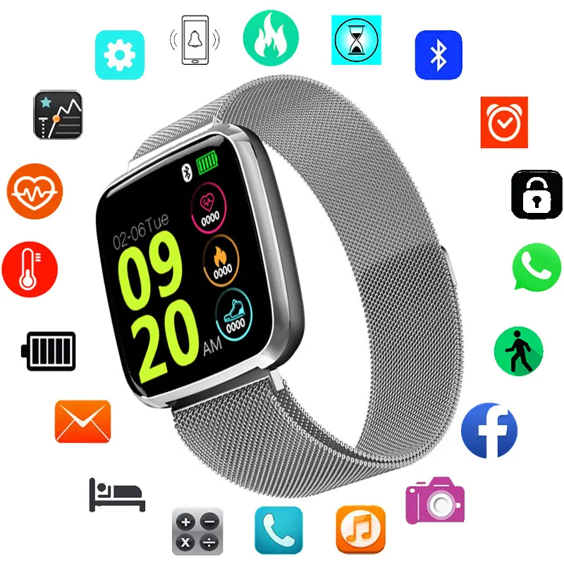 

IP67 Waterproof Stainless Steel Sport New Watch Men Watches Color screen Digital watch Male Digital Wrist Clock reloj hombre