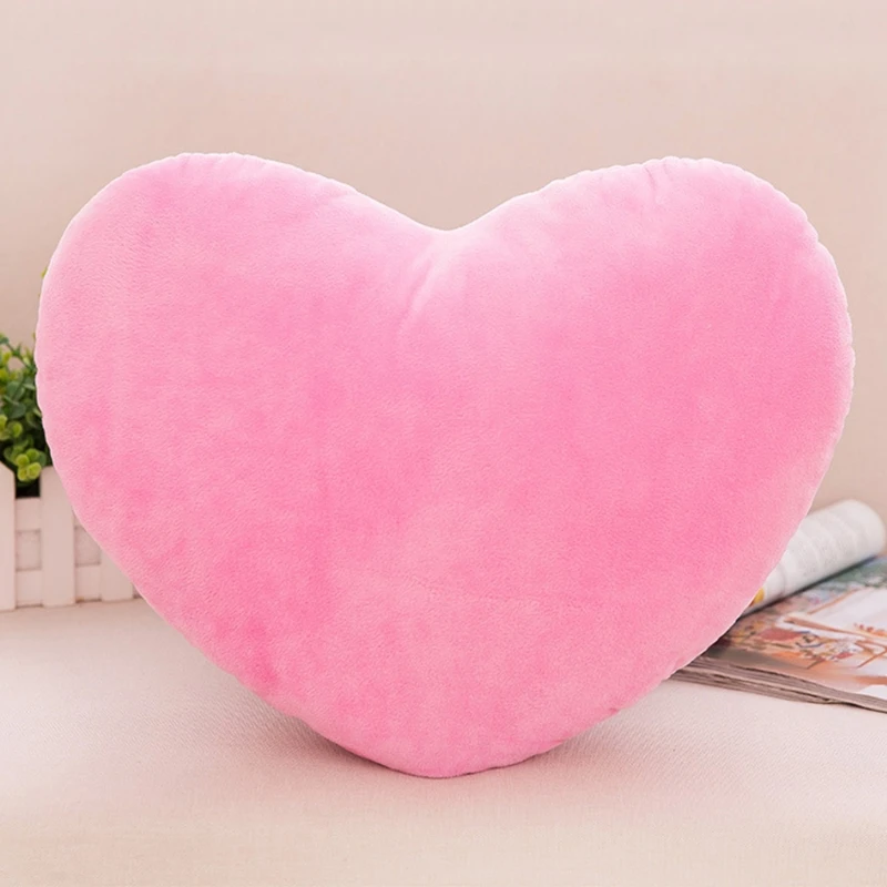 HBB 30cm Heart Shape Decorative Throw Pillow PP Cotton Soft Creative Doll Lover Gift