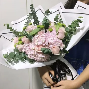 

Korean Gift Wrapping Paper Fashion Frame Papers Flower Packing Paper Material Striped Paper Florist Decoration 20pcs/lot