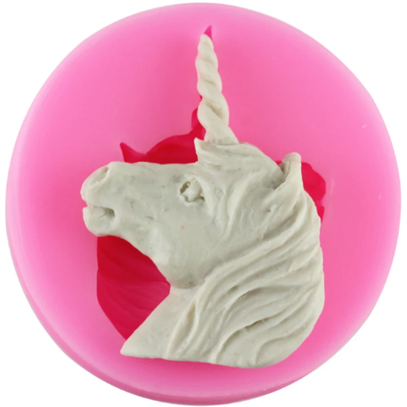 Buy 3D Unicorn Shape Silicone Mold Soap Fondant