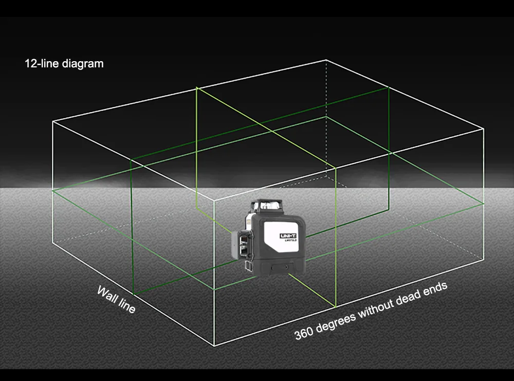 UNI-T лазерный уровень с лазером зеленого цвета 3dlaser 12 линий 8 линий 360 градусов авто-Балансирующий перекрестный лазерный измеритель уровня LM572G LM573G LM573LD