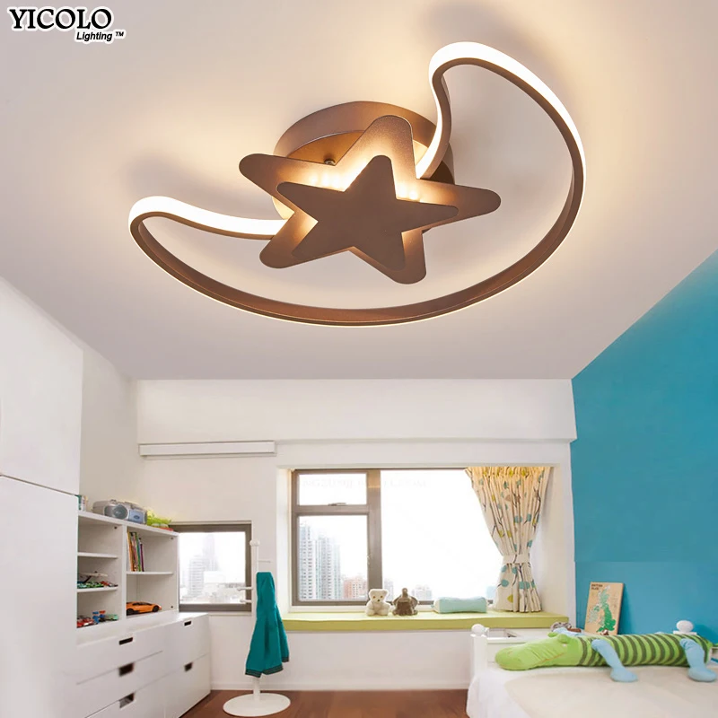 

Moon star LED Chandelier For Living Room Bedroom baby room dimmable with remote control Chandelier Light AC85-260V home fixtures